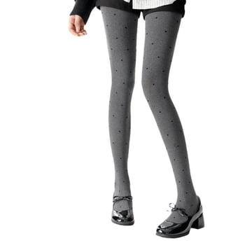 Velúr harisnyanadrág hullám‑pöttyös mintával, közepes vastagság, egyoldali ágyéktáji kivitel, viszkóz 70–80%