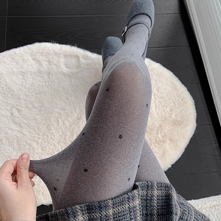 Velúr harisnyanadrág hullám‑pöttyös mintával, közepes vastagság, egyoldali ágyéktáji kivitel, viszkóz 70–80%