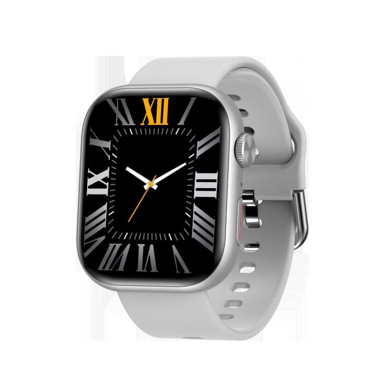 Ceas Bluetooth pentru apeluri J02, control vocal inteligent și muzică, monitorizare ritm cardiac, tensiune arterială și oxigen din sânge, ecran TFT pătrat, încărcare magnetică, autonomie baterie sub 7 zile