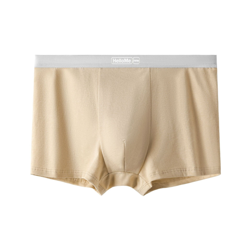 Férfi pamut boxerek középső derekú, lélegző, antibakteriális, 90–95% pamut, kötött