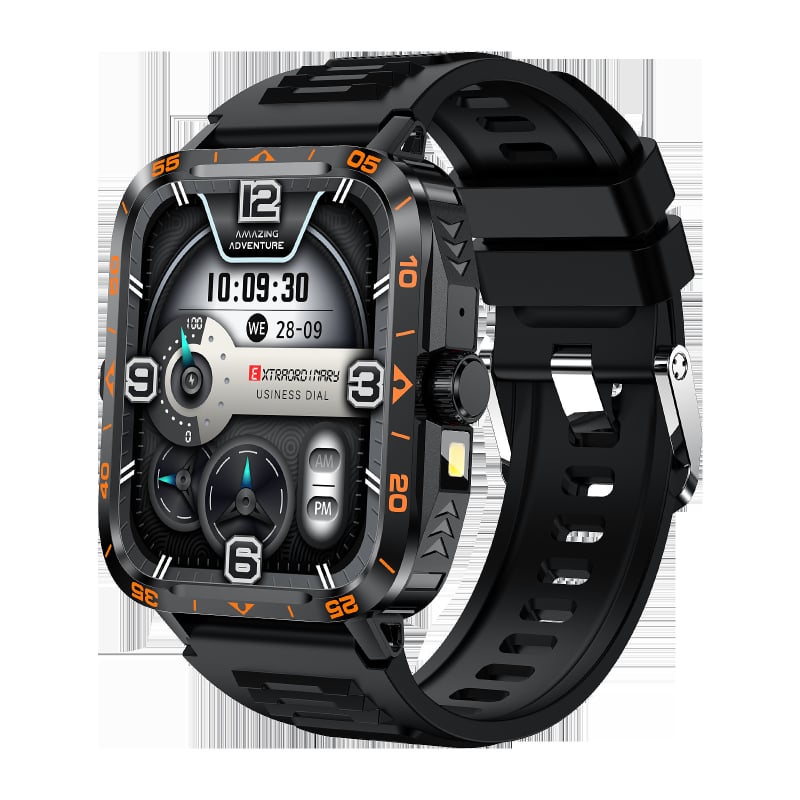 Ceas inteligent cu apeluri Bluetooth, monitorizare ritm cardiac, tensiune arterială, oxigen în sânge și numărătoare de pași