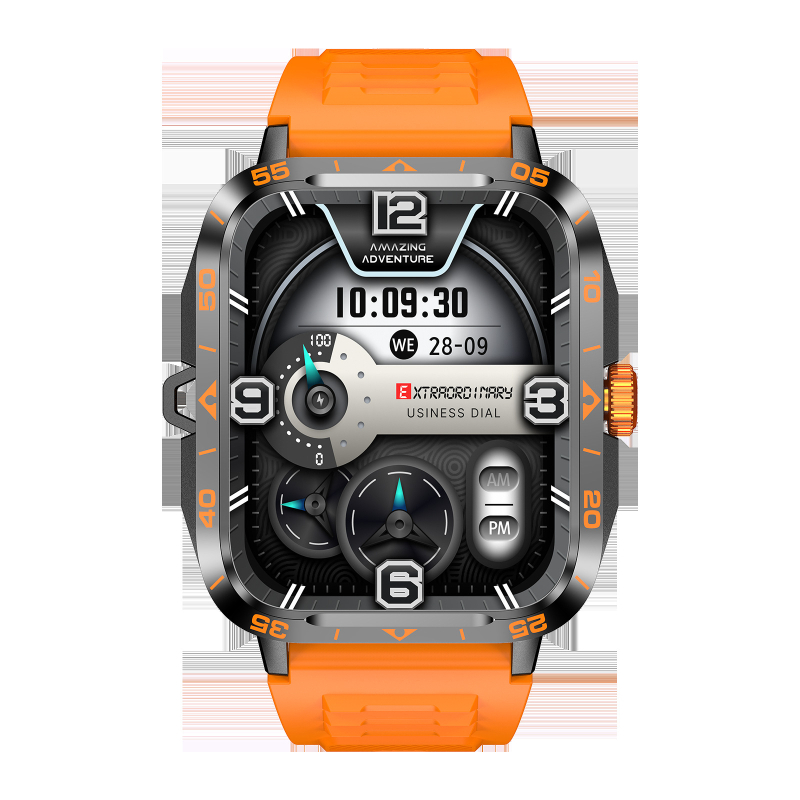 Ceas inteligent cu apeluri Bluetooth, monitorizare ritm cardiac, tensiune arterială, oxigen în sânge și numărătoare de pași