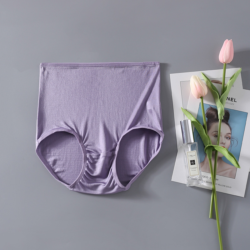 Női magas derekú selyem alsónemű, lélegző kötött, 100% mulberry selyem, bélés selyem