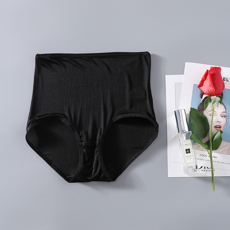 Női magas derekú selyem alsónemű, lélegző kötött, 100% mulberry selyem, bélés selyem