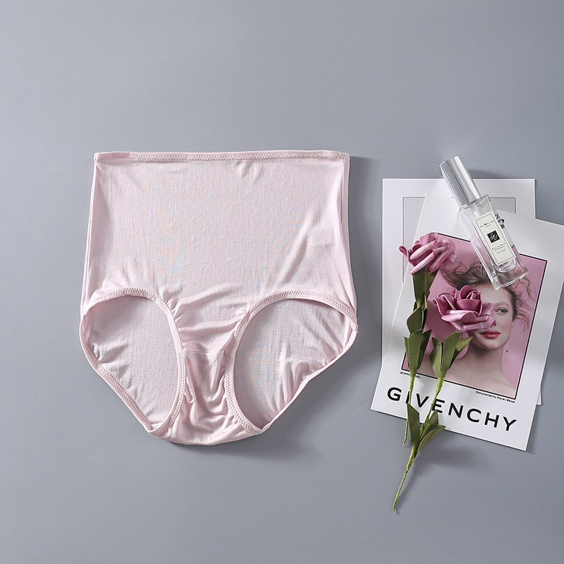 Női magas derekú selyem alsónemű, lélegző kötött, 100% mulberry selyem, bélés selyem