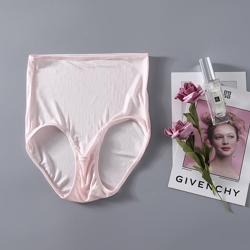 Női magas derekú selyem alsónemű, lélegző kötött, 100% mulberry selyem, bélés selyem