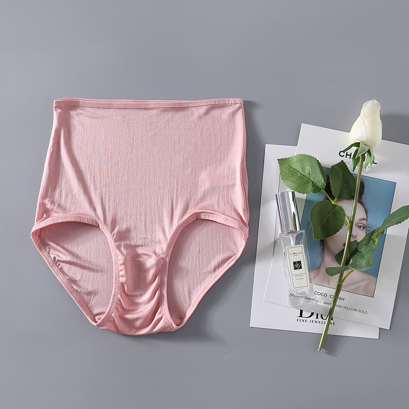 Női magas derekú selyem alsónemű, lélegző kötött, 100% mulberry selyem, bélés selyem