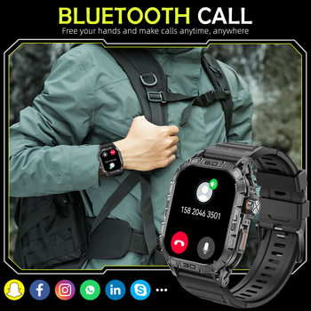 Έξυπνο ρολόι με Bluetooth κλήσεις, παρακολούθηση παλμών, μέτρηση αρτηριακής πίεσης, παρακολούθηση ύπνου και μετρητής βημάτων