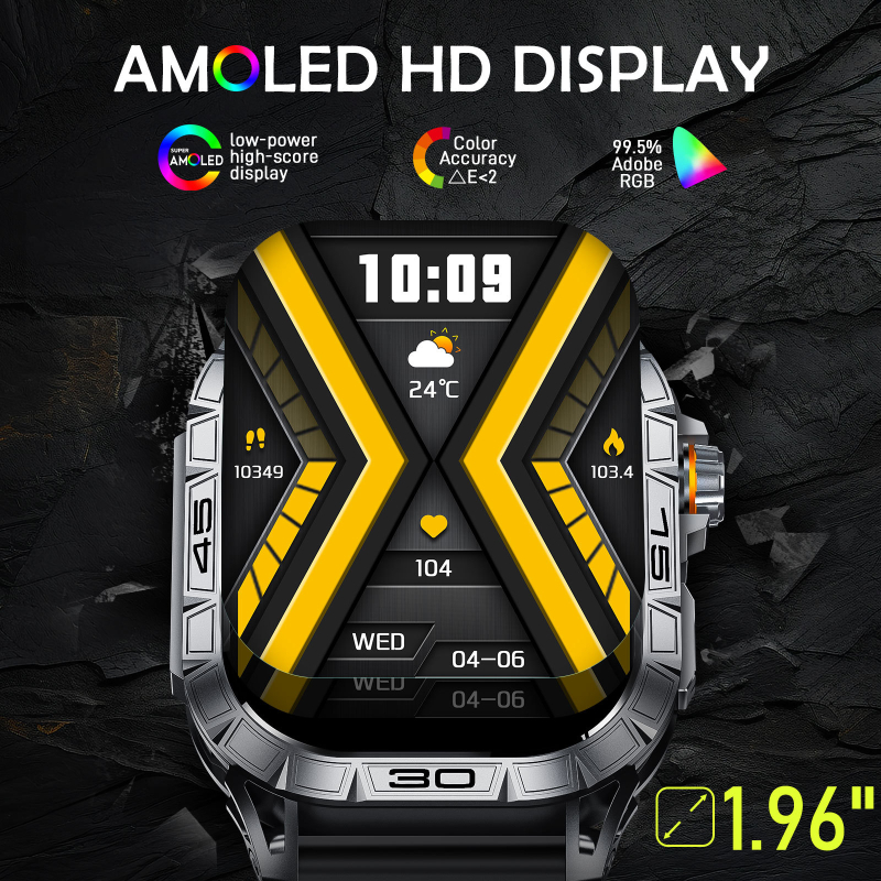 Έξυπνο ρολόι με Bluetooth κλήσεις, παρακολούθηση παλμών, μέτρηση αρτηριακής πίεσης, παρακολούθηση ύπνου και μετρητής βημάτων