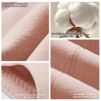 Vysoký pás bavlnené termálne legíny s fleecovým podšitím – hrubé, 280 g, dĺžka 9/10