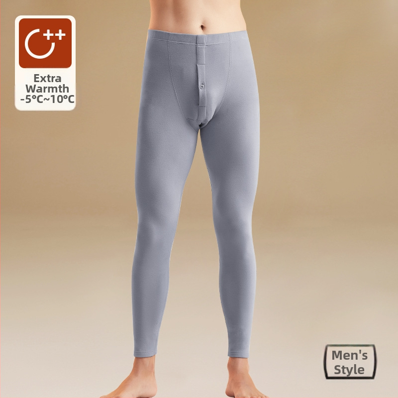 Vysoký pás bavlnené termálne legíny s fleecovým podšitím – hrubé, 280 g, dĺžka 9/10