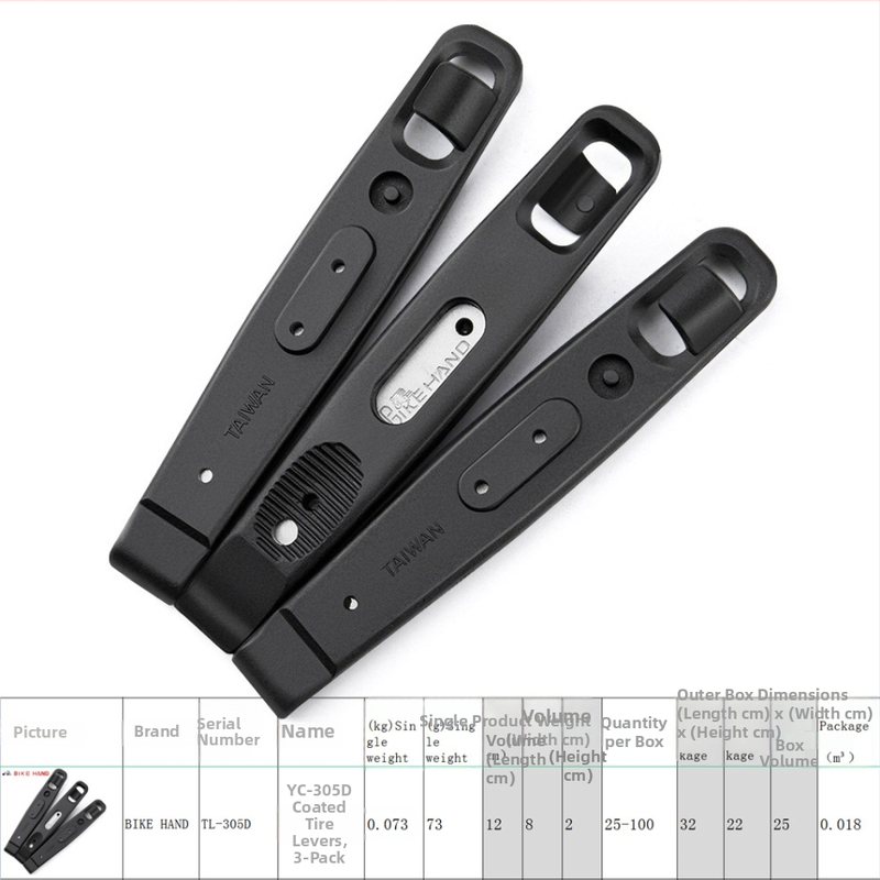 BIKEHAND Lopatica za skidanje gume za bicikl YC-305D – Guma/Čelik, MTB alat