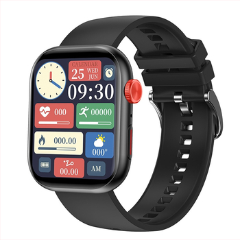 Smartwatch cu monitorizare ritm cardiac și oxigen în sânge, apeluri Bluetooth, monitorizare somn și numărătoare de pași
