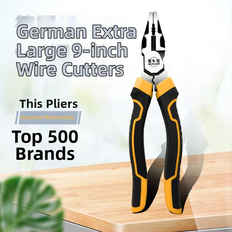 Немски стил: индустриални клещи за тел, ергономични електрически клещи с игловидни носове, универсални челюсти, диаметър на срязване 4,6 мм