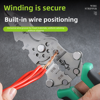 Iš nerūdijančio plieno sulankstomas laidų valiklis su elektriniu testeriu elektrikams