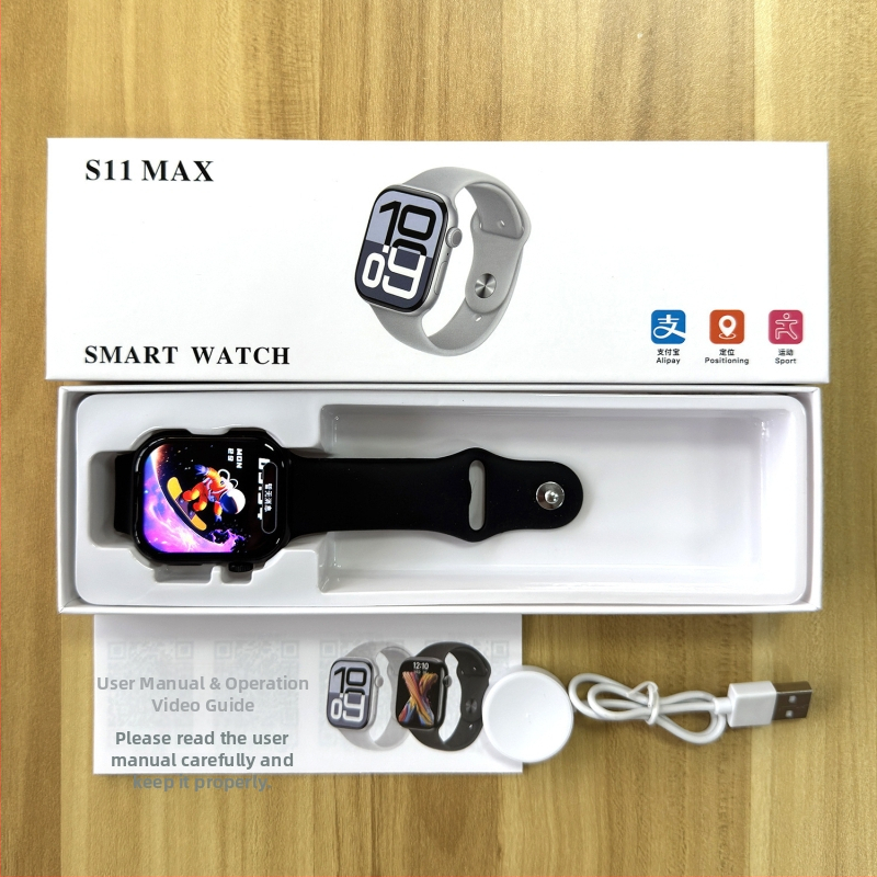 Pametni sat S11 Max s GPS pozicioniranjem, praćenjem razine glukoze i otkucaja srca, NFC za beskontaktno plaćanje (GPS pozicioniranje, mjerenje glukoze, otkucaji srca, NFC)