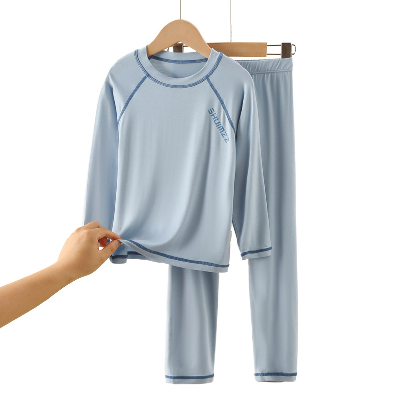 Детски комплект за пролет и есен – тънък базов слой за момчета, дишащ, запазва топлината, влагоотводящи свойства (Вискоза 95% + Спандекс 5%)