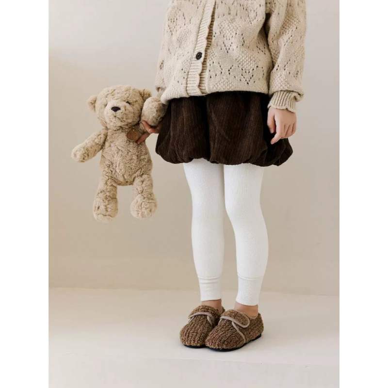 Детски подплатени флисом чорапогащи с вертикални райета и висока талия, зимен модел, 64,9% вискоза, за деца 3–8 г (100–140 см)