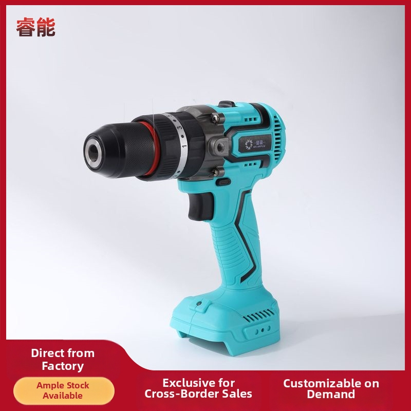 21V Bezdrôtová vŕtačka s bezkartáčovým motorom, viacrýchlostná, pištoľová rukoväť, univerzálne skľučovadlo