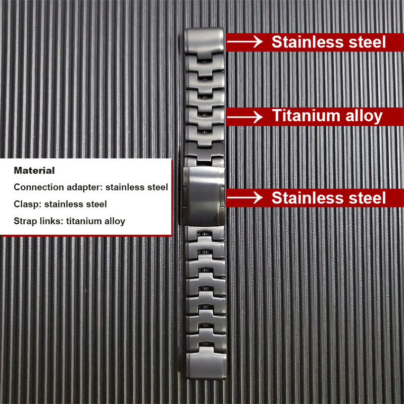 Remienok QuickFit pre Garmin Fenix 7 6X Pro z titánovej zliatiny, športový štýl, hmotnosť približne 80 g