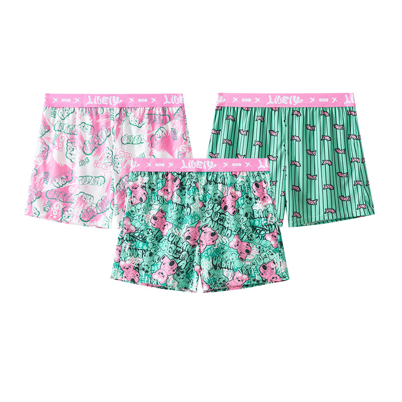 Muške bokserice od Ice Silk materijala, ultra tanke, prozračne, antibakterijske, uzorak životinja/anime, srednji pojas