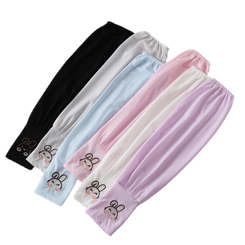 Ženske rukave od Ice Silk za zaštitu od sunca, prozračne, lagane i široke, s motivom zeca, pogodne za putovanja i vožnju