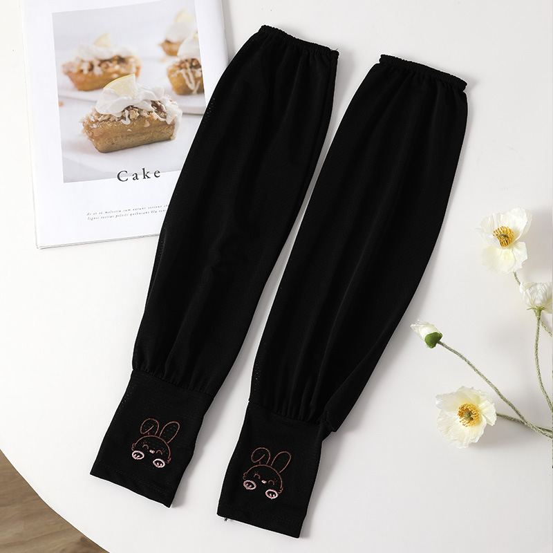 Ženske rukave od Ice Silk za zaštitu od sunca, prozračne, lagane i široke, s motivom zeca, pogodne za putovanja i vožnju