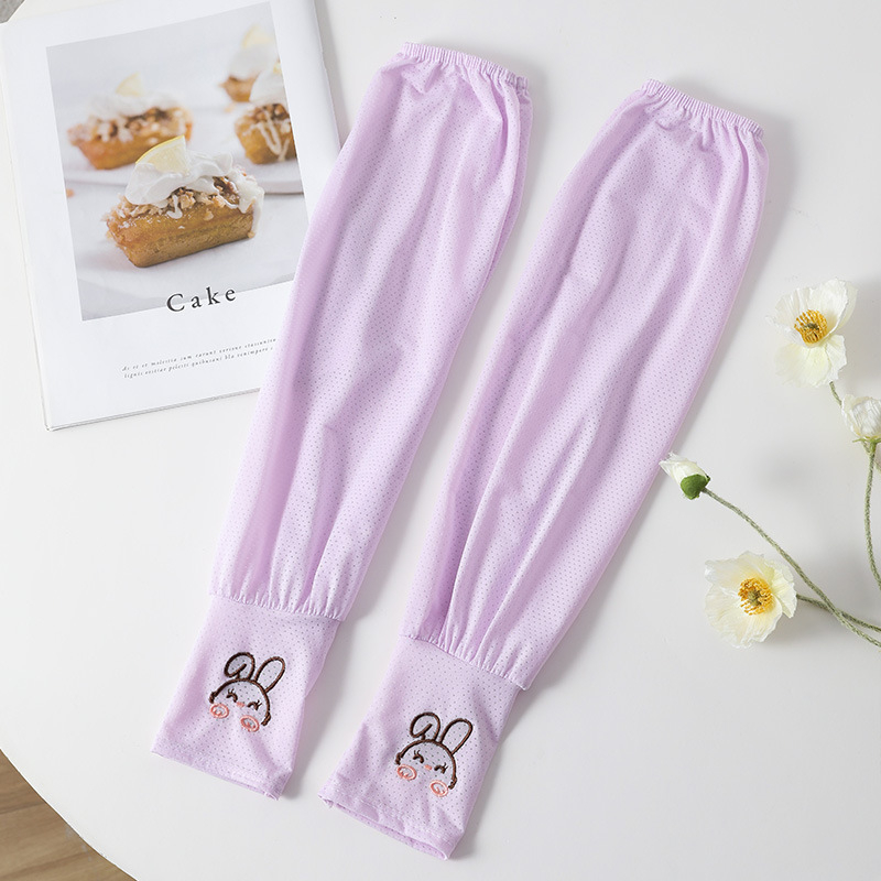 Ženske rukave od Ice Silk za zaštitu od sunca, prozračne, lagane i široke, s motivom zeca, pogodne za putovanja i vožnju