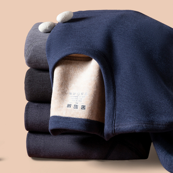 Set termic pentru bărbați cu fleece gros, catifea Mink și mătase — fără cusături, poliester 90–95%, 301–350 g/m², protecție spate