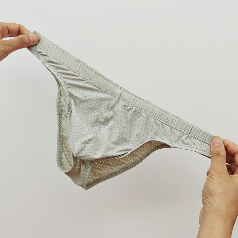 Muške gaćice s niskim strukom i U-konveksnim dizajnom, Ice Silk, prozračne, brzo se suše, glavni materijal 80–90% najlona