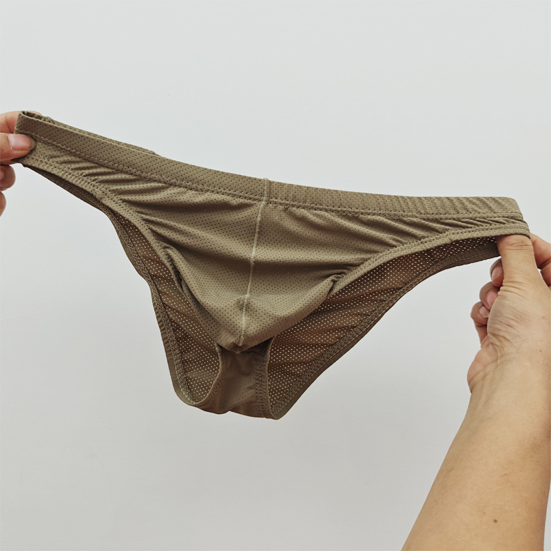 Muške gaćice s niskim strukom i U-konveksnim dizajnom, Ice Silk, prozračne, brzo se suše, glavni materijal 80–90% najlona