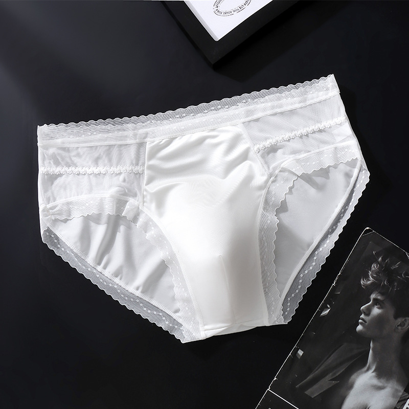 Muške bezšivne gaćice od Ice Silk, prozračan 3D kontur, srednji pojas