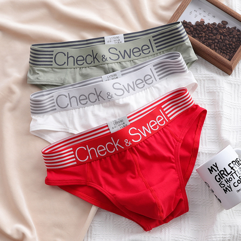 Férfi pamut alsónemű, lélegző, alacsony derekú, kötött anyag (Márka: Wumumu; Fő anyag: 95–100% pamut)