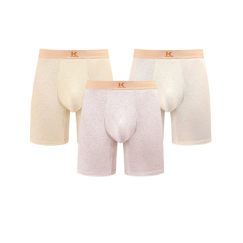 Muške duge pamučne bokserice za trčanje – prozračne, udobne, srednji struk, 95–100% pamuk, antibakterijske