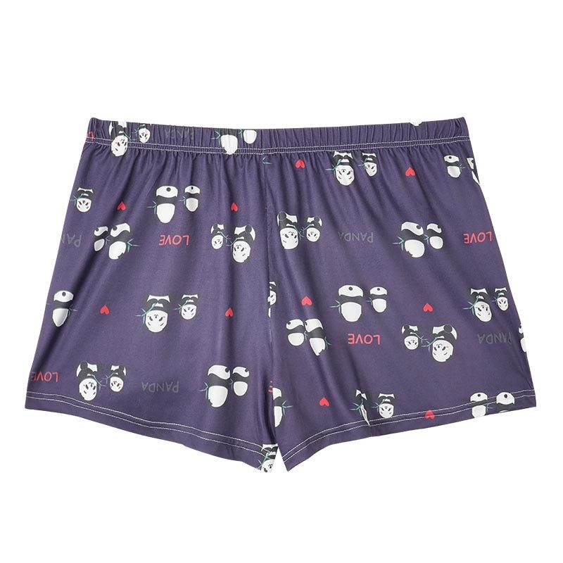 Muške bokserice s Panda printom, srednji pojas, prozračne i elastične, poliester pletene tkanine, glavni materijal 90–95% poliester