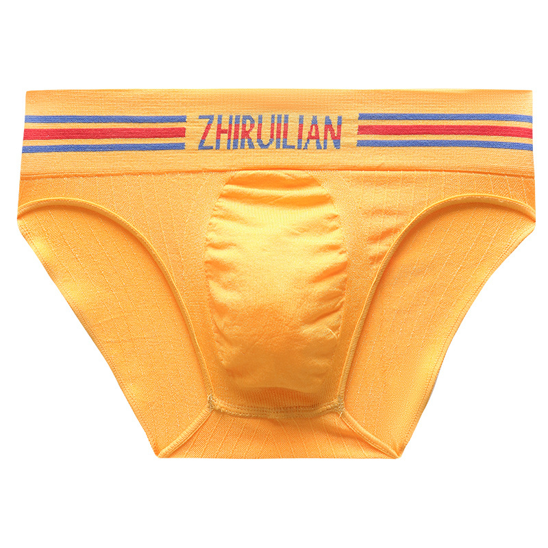 Muške bezšivne gaćice od najlona, niski struk, uzorak slovima