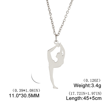 Nerđajuća čelična ogrlica s privjeskom od titan čelika na zmijskom lancu, unisex, 3.4 g, Gather