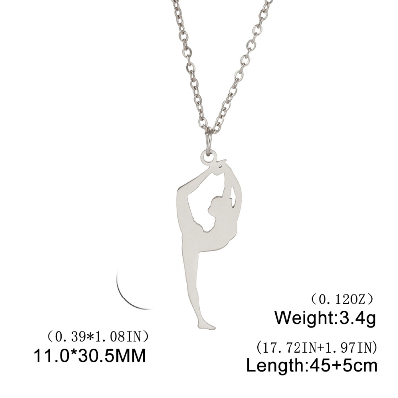 Nerđajuća čelična ogrlica s privjeskom od titan čelika na zmijskom lancu, unisex, 3.4 g, Gather