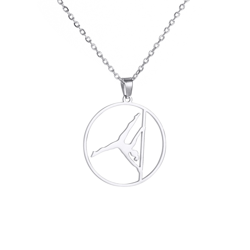 Ogrlica od nehrđajućeg čelika, privjesak od titan čelika, lanac s križnim dizajnom, unisex, jednostavan stil