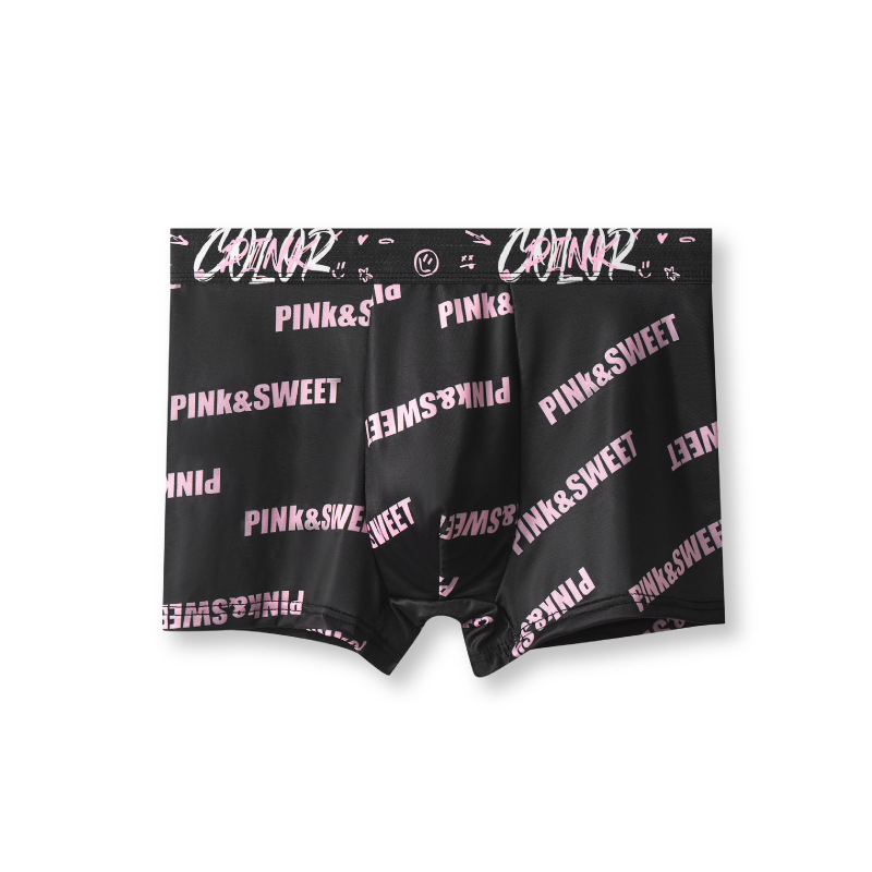 Muške boxerice Ice Silk, grafički uzorak, srednji pojas, prozračne i brzo se suše, sastav 80–90% poliestera, podstava prepona viskoza