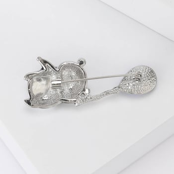 Panda broš od legure s kristalima za žene – Životinjska serija, dekorativni dodatak