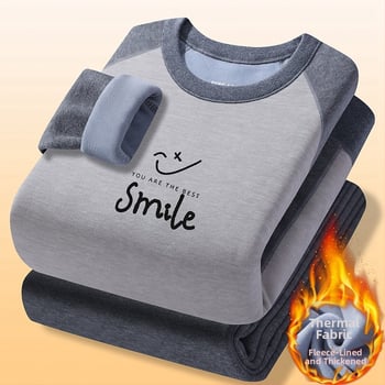 Тийн термален комплект за бельо с кадифено покритие - топ за базов слой с дълъг ръкав и панталони, 95.2% полиестер / 4.8% еластан, 201–250 g/m2, възрастова група 13–18