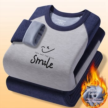 Тийн термален комплект за бельо с кадифено покритие - топ за базов слой с дълъг ръкав и панталони, 95.2% полиестер / 4.8% еластан, 201–250 g/m2, възрастова група 13–18