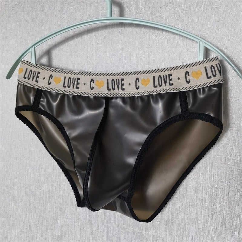 Muške latex gaćice s trokutastim krojem i elastičnim rubom, jednobojne
