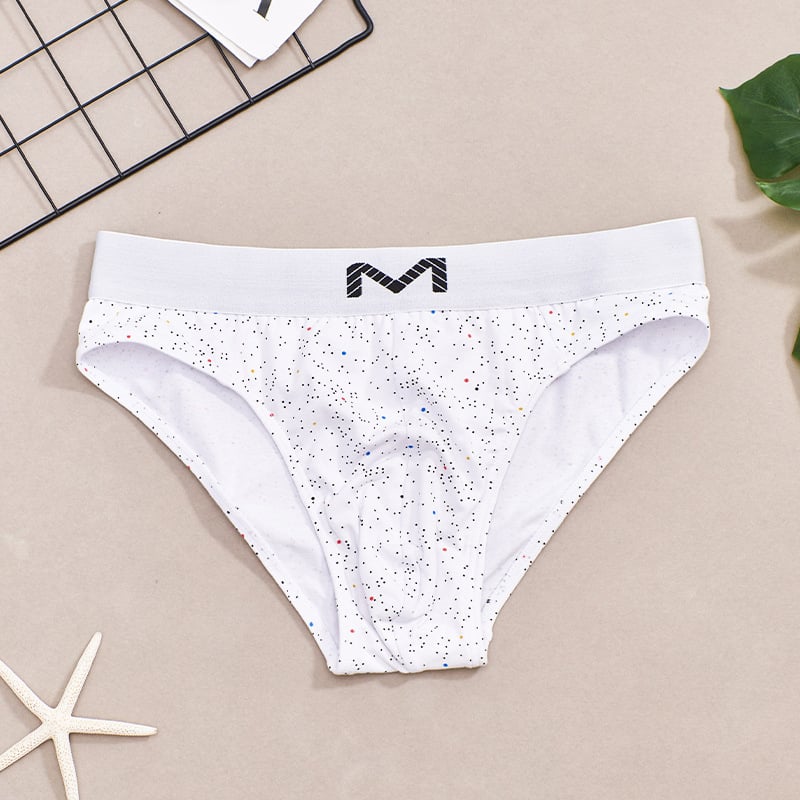 Ανδρικά σλιπ από βαμβάκι με σχέδιο αστέρια, μεσαία μέση, αναπνεύσιμα, 95–100% βαμβάκι