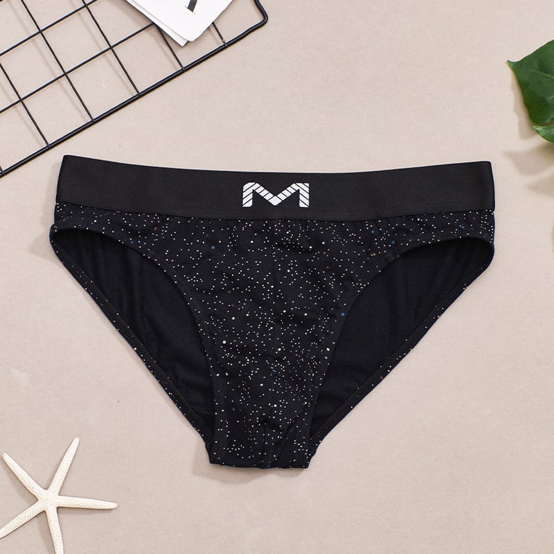 Ανδρικά σλιπ από βαμβάκι με σχέδιο αστέρια, μεσαία μέση, αναπνεύσιμα, 95–100% βαμβάκι