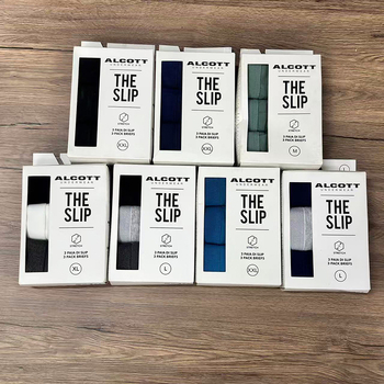 Muške pamučne bokserice, 3-djelni set, prozračan, srednje visine struka, jednobojne