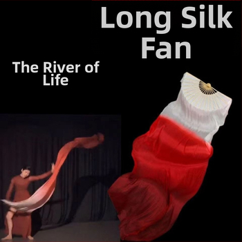Копринен фен за китайски класически танц | Бранд Dry Dragon Drama Factory | За възрастни | Лято 2024