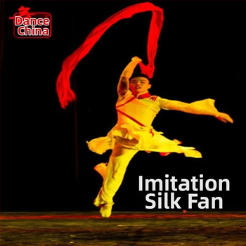 Yangko танцов фен, удължен, двустранен за откриващ танц, Dry Dragon Drama Factory, пролет 2024