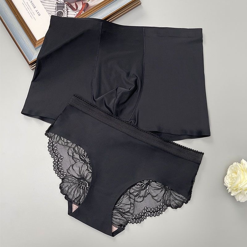 Ice Silk komplet za par za ljeto: muške bokserice i ženske gaćice